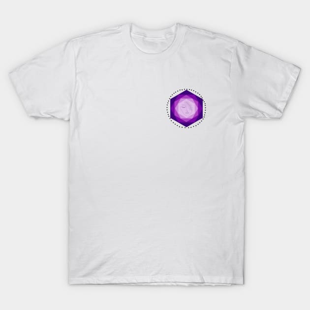 purple line face T-Shirt by josielyn00